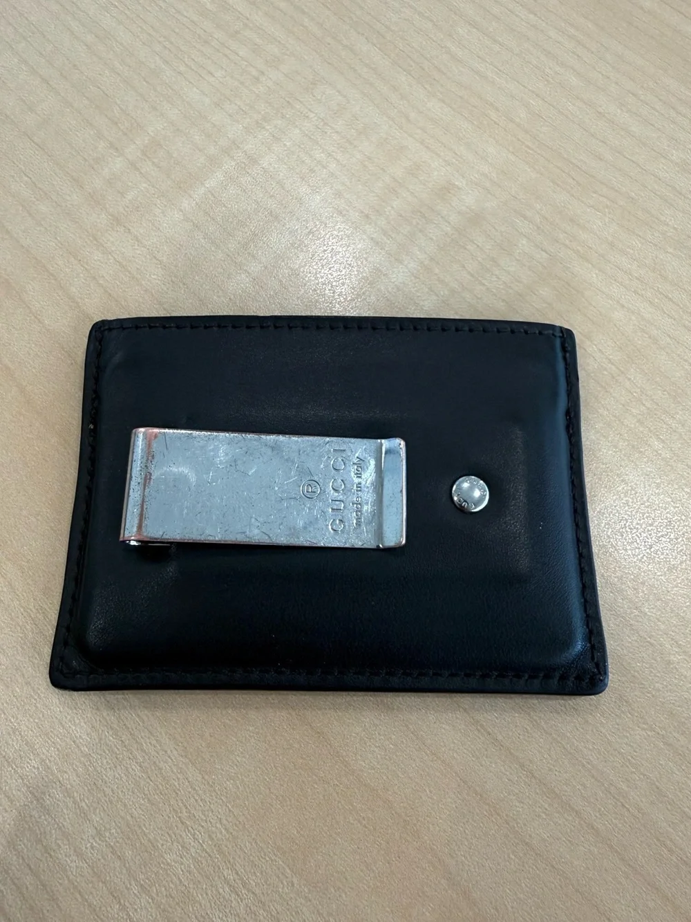 Gucci Beige & Brown GG Supreme Card Holder